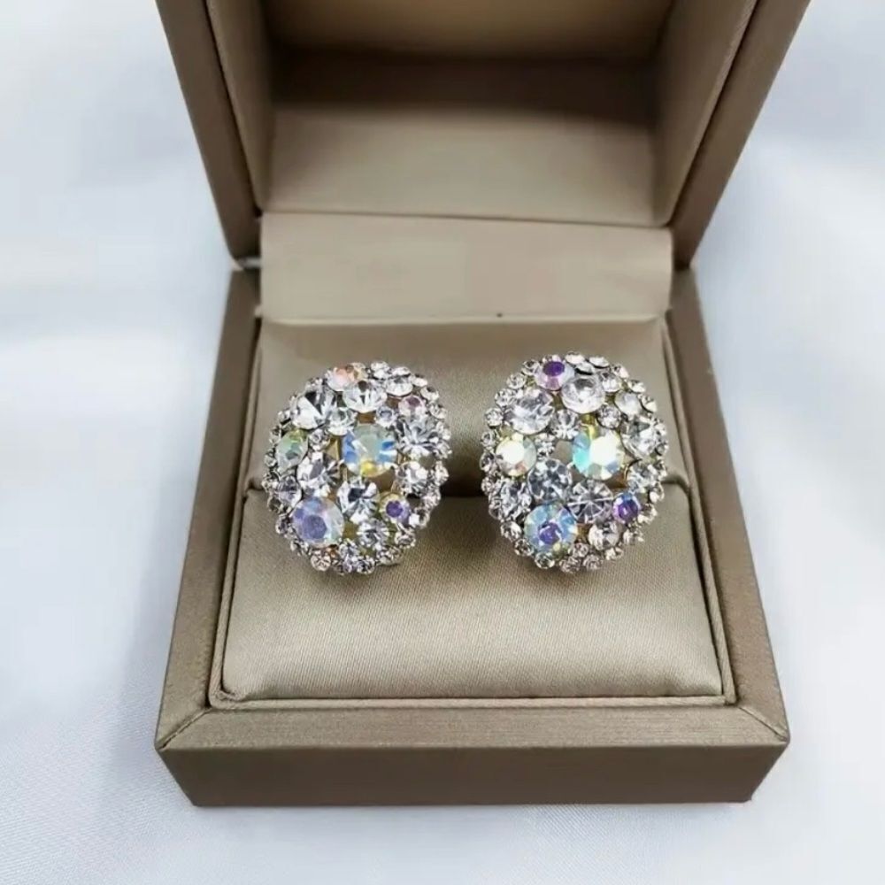 ✨ New crystal & rhinestone SPARKLING ✨ cluster earrings ✨
